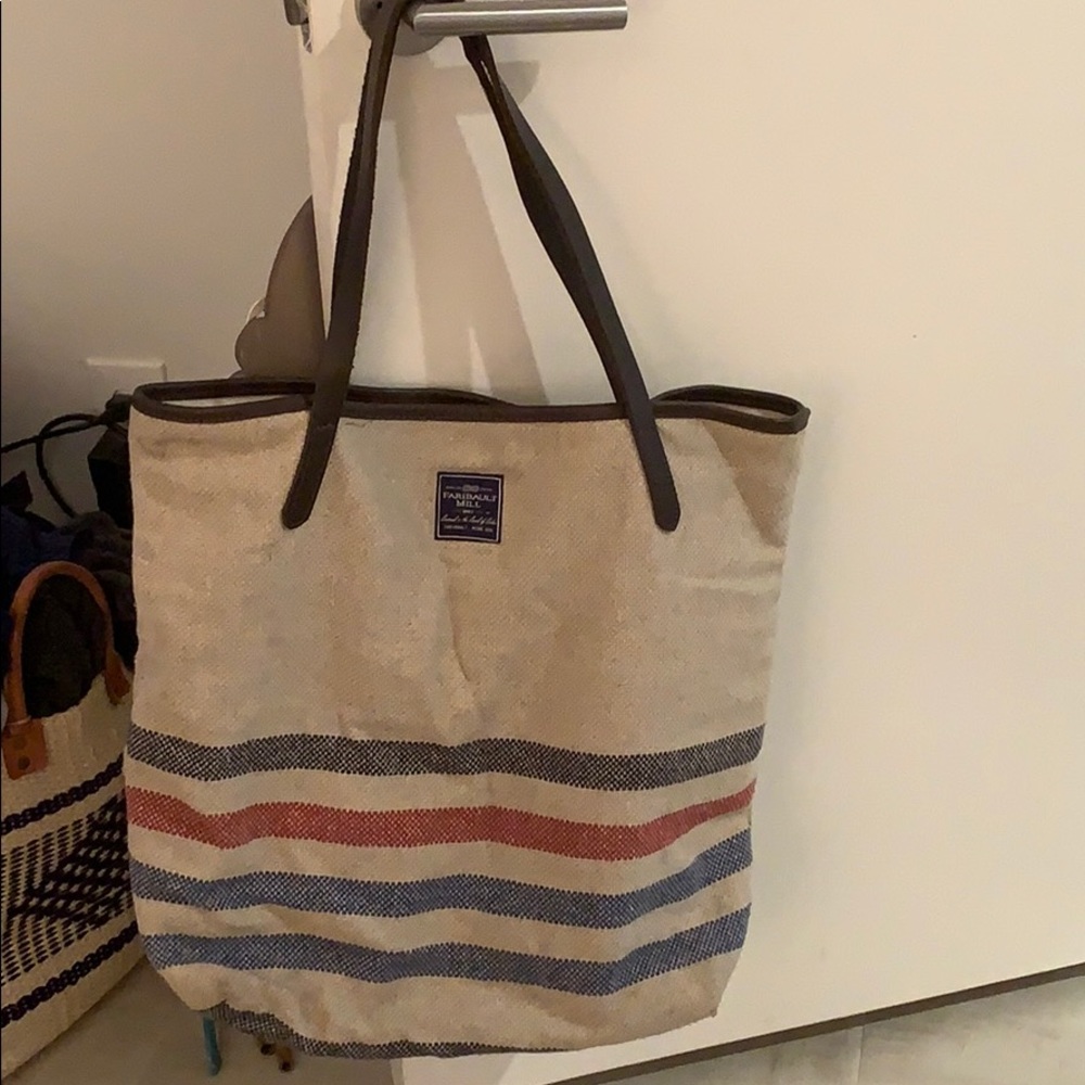 Large woven tote bag